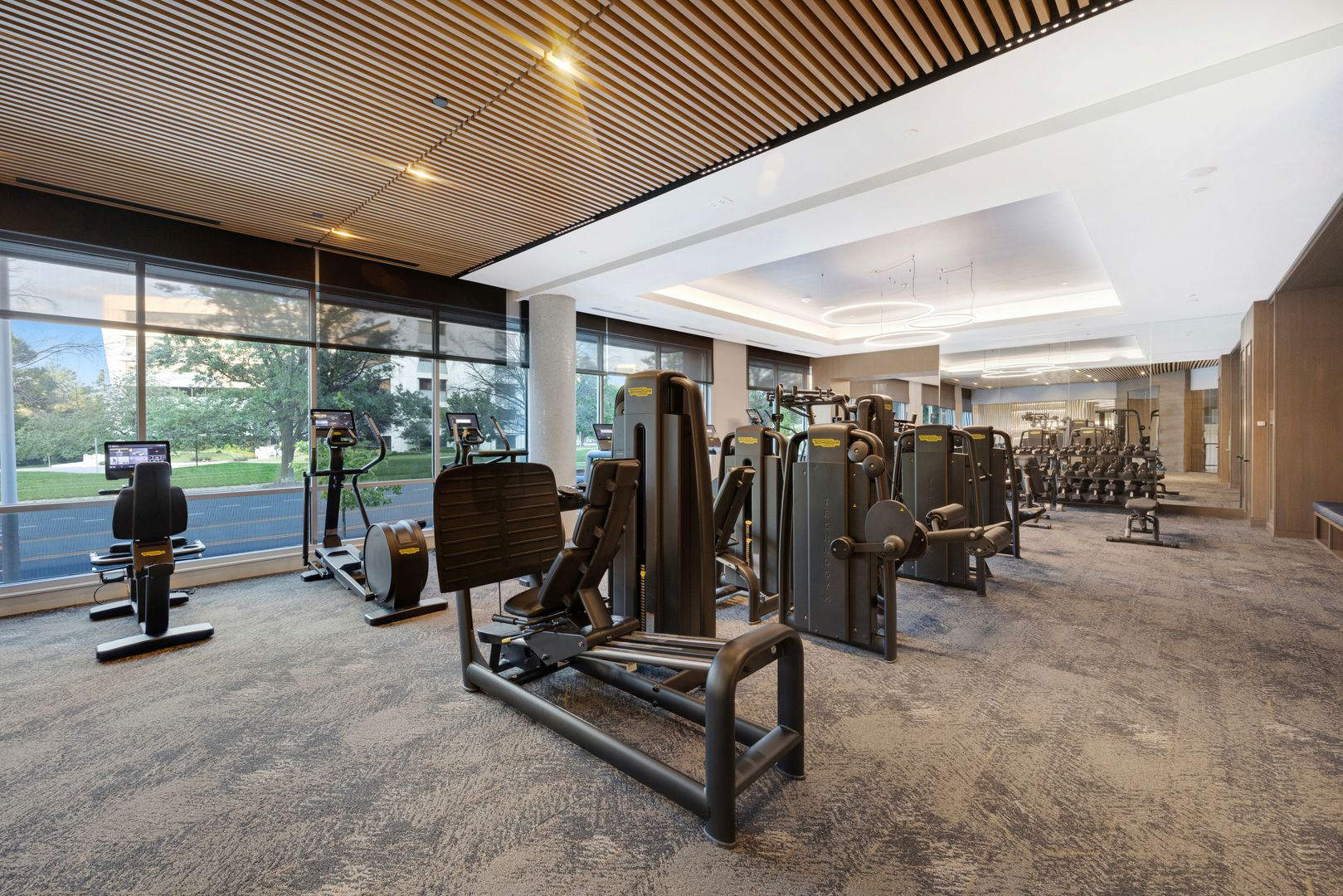 Our fully equipped gym offers everything you need for a complete workout experience.