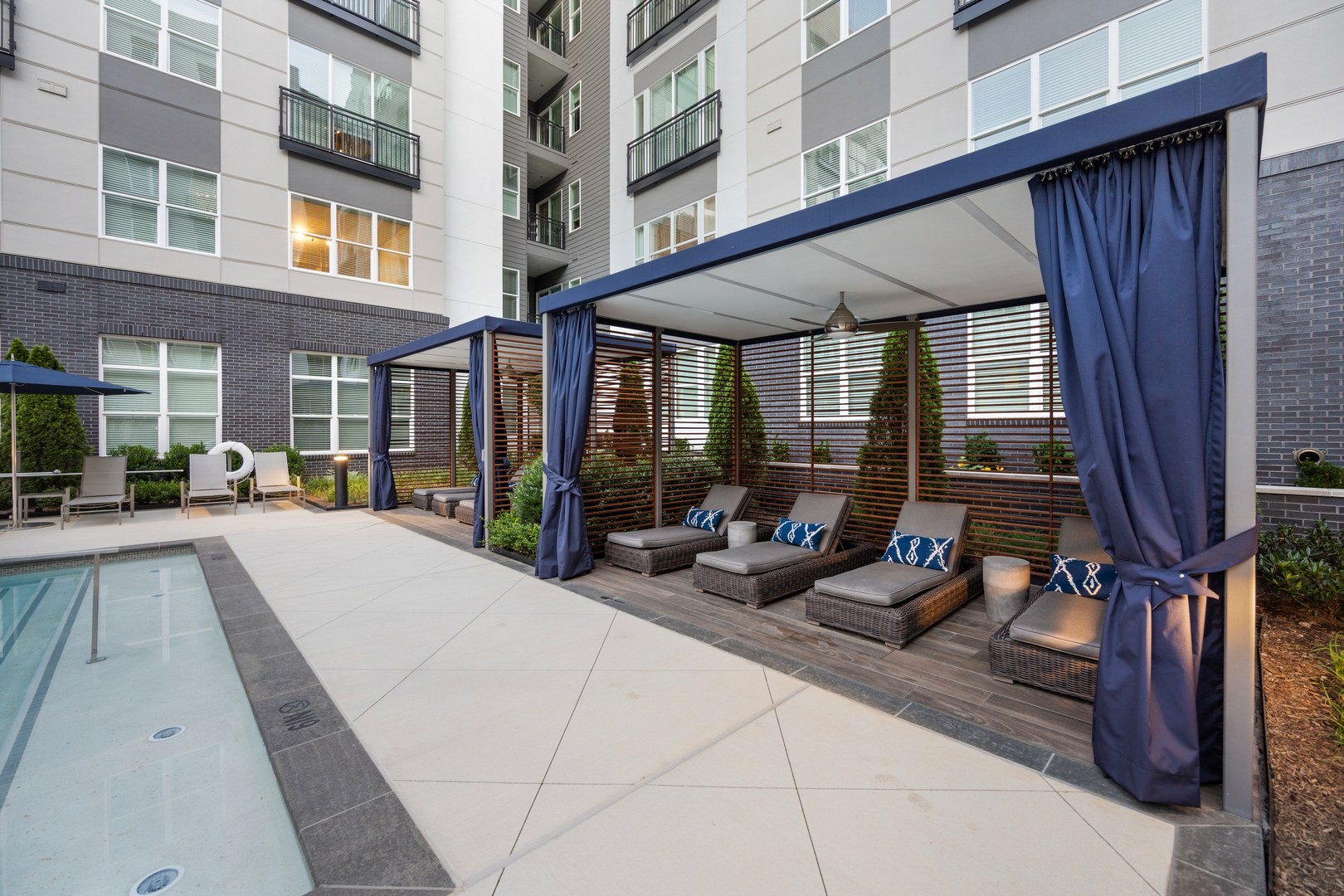 Our poolside cabanas provide the perfect retreat for endless relaxation.